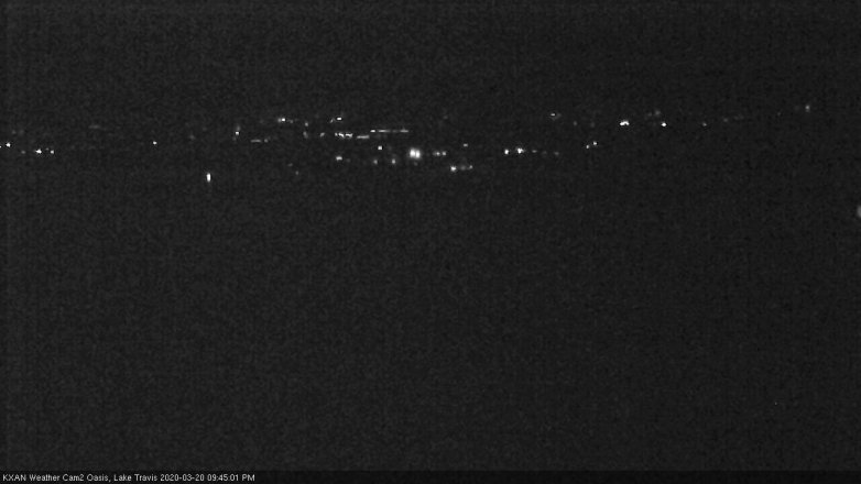 Lake Travis webcam, March 20, 2020 9:45 PM CT
