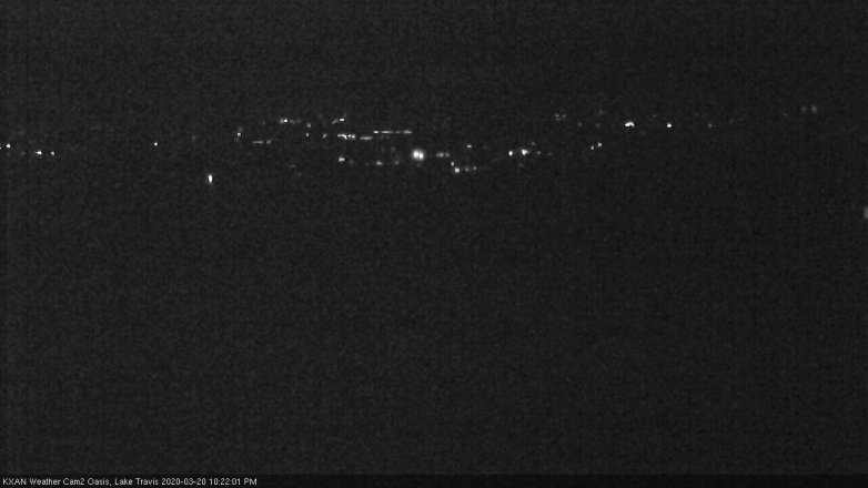 Lake Travis webcam, March 20, 2020 10:25 PM CT
