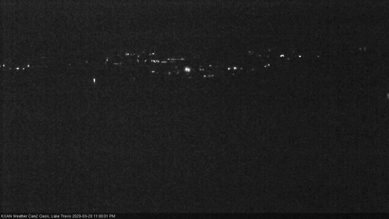Lake Travis webcam, March 20, 2020 11:00 PM CT