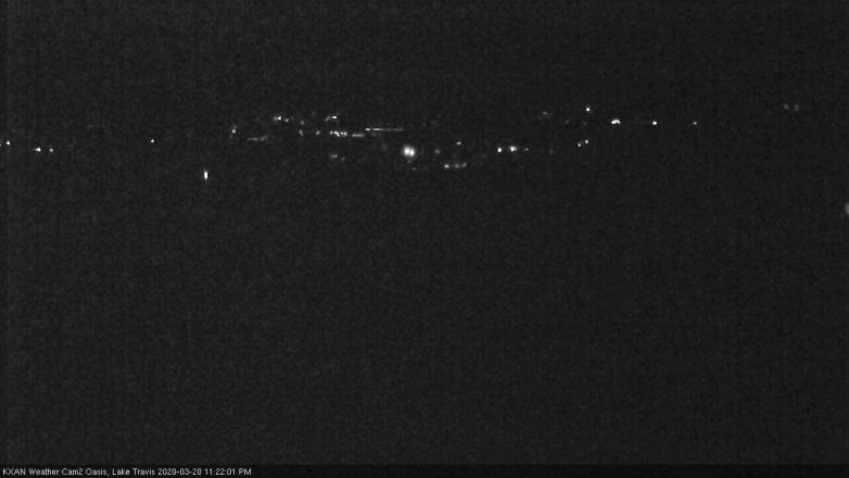 Lake Travis webcam, March 20, 2020 11:25 PM CT