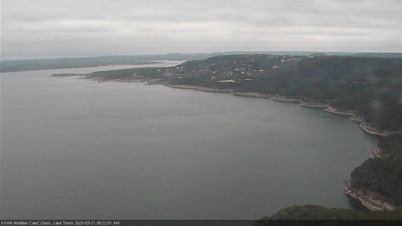 Lake Travis webcam, March 21, 2020 9:25 AM CT
