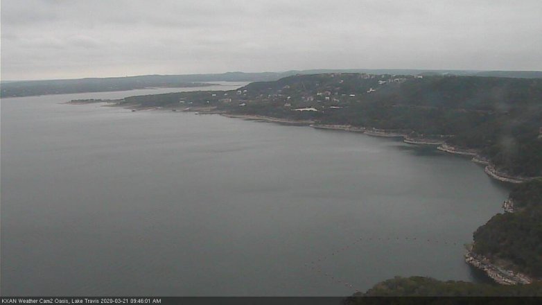 Lake Travis webcam, March 21, 2020 9:45 AM CT