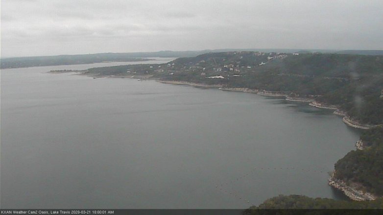 Lake Travis webcam, March 21, 2020 10:00 AM CT