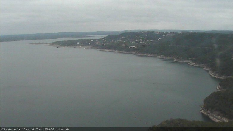 Lake Travis webcam, March 21, 2020 10:25 AM CT