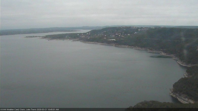 Lake Travis webcam, March 21, 2020 10:45 AM CT