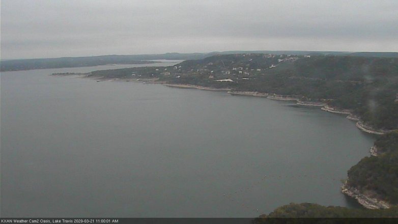 Lake Travis webcam, March 21, 2020 11:00 AM CT