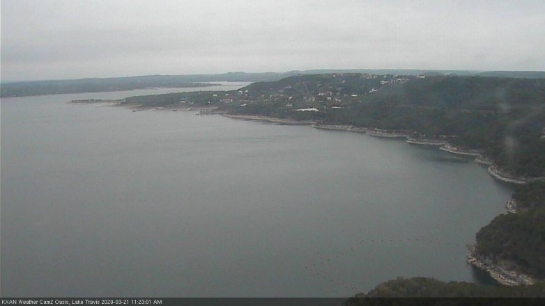 Lake Travis webcam, March 21, 2020 11:25 AM CT