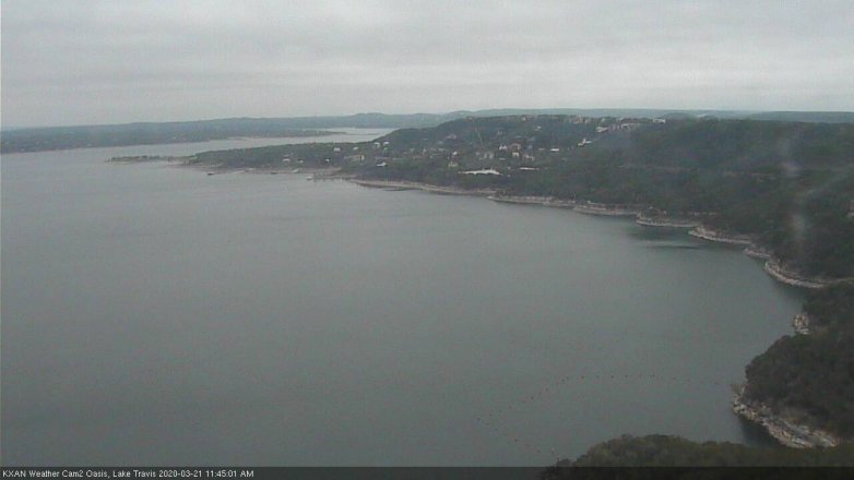Lake Travis webcam, March 21, 2020 11:45 AM CT