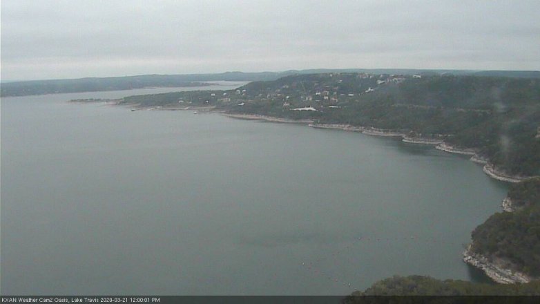 Lake Travis webcam, March 21, 2020 12:00 PM CT