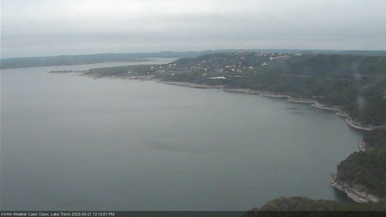 Lake Travis webcam, March 21, 2020 12:25 PM CT