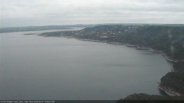 Lake Travis webcam, March 21, 2020 12:45 PM CT