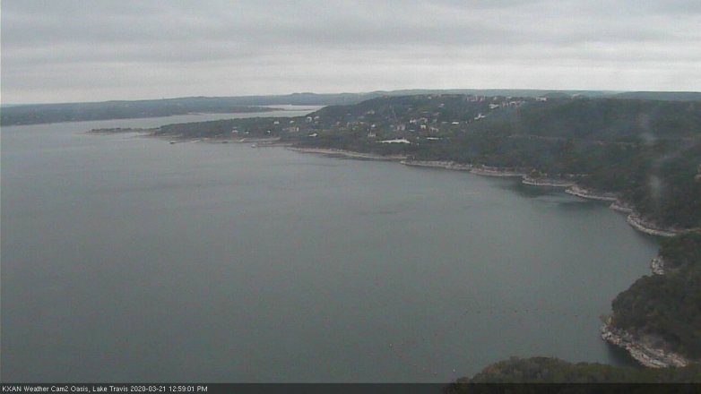 Lake Travis webcam, March 21, 2020 1:00 PM CT