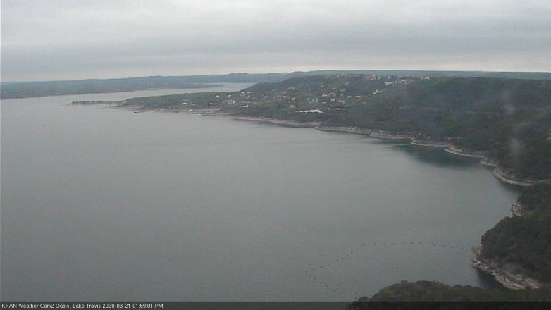 Lake Travis webcam, March 21, 2020 2:00 PM CT