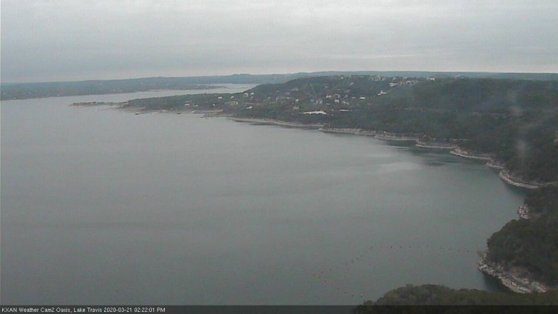 Lake Travis webcam, March 21, 2020 2:25 PM CT