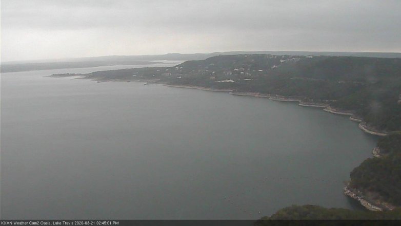 Lake Travis webcam, March 21, 2020 2:45 PM CT