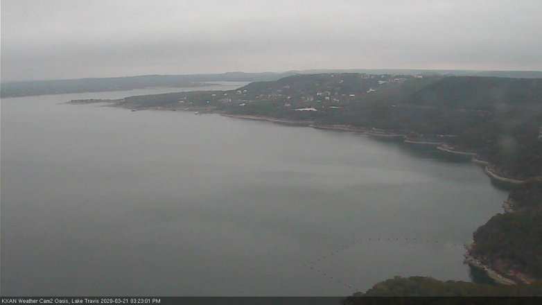 Lake Travis webcam, March 21, 2020 3:25 PM CT
