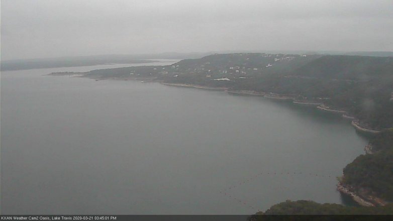 Lake Travis webcam, March 21, 2020 3:45 PM CT