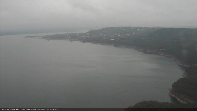 Lake Travis webcam, March 21, 2020 4:25 PM CT