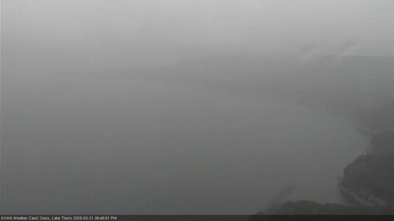 Lake Travis webcam, March 21, 2020 6:45 PM CT