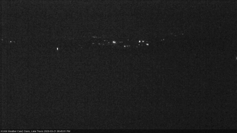 Lake Travis webcam, March 21, 2020 8:45 PM CT