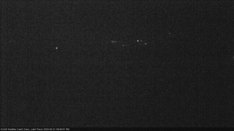 Lake Travis webcam, March 21, 2020 9:45 PM CT