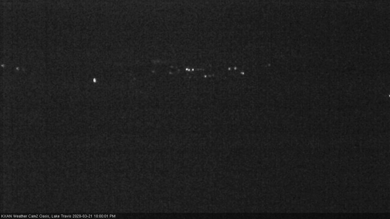 Lake Travis webcam, March 21, 2020 10:00 PM CT