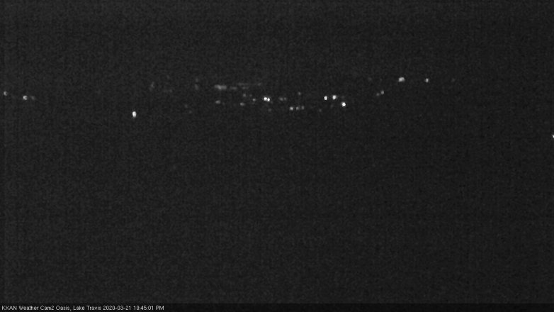 Lake Travis webcam, March 21, 2020 10:45 PM CT