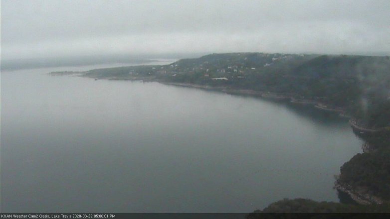 Lake Travis webcam, March 22, 2020 5:00 PM CT