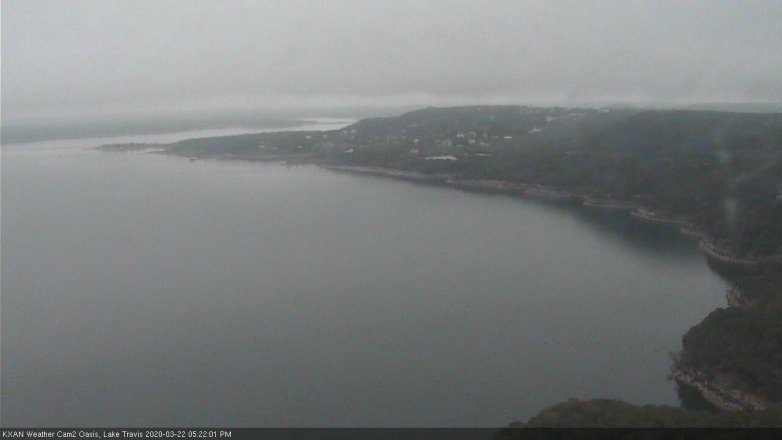 Lake Travis webcam, March 22, 2020 5:25 PM CT