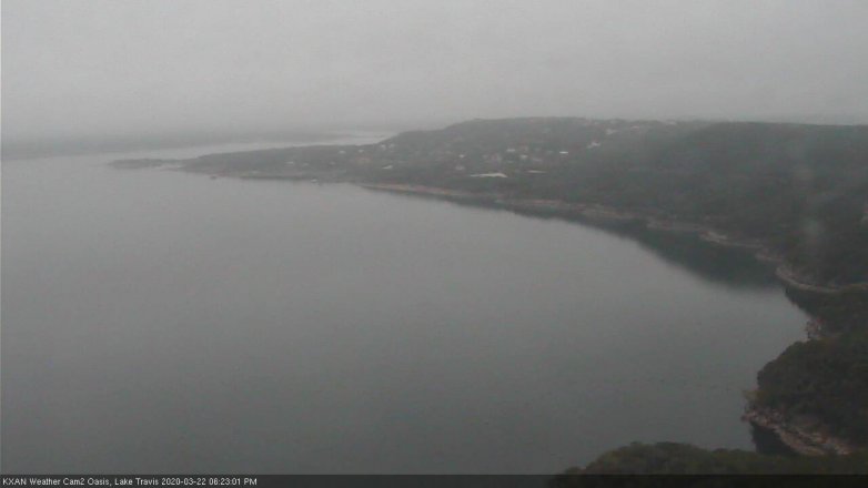 Lake Travis webcam, March 22, 2020 6:25 PM CT