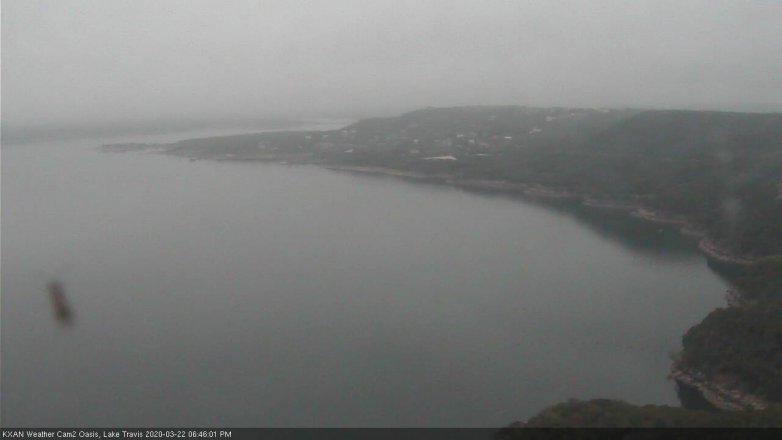 Lake Travis webcam, March 22, 2020 6:45 PM CT