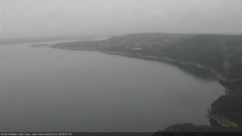 Lake Travis webcam, March 22, 2020 7:00 PM CT