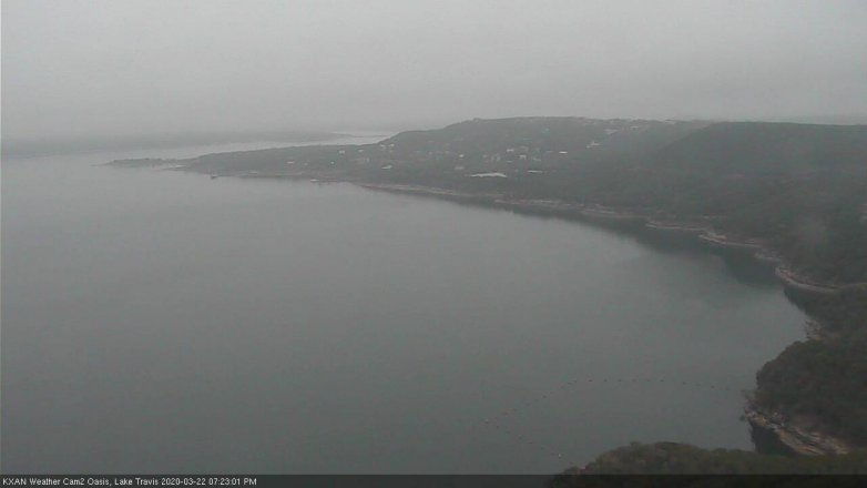 Lake Travis webcam, March 22, 2020 7:25 PM CT