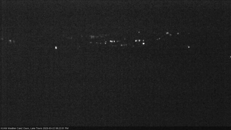 Lake Travis webcam, March 22, 2020 8:25 PM CT