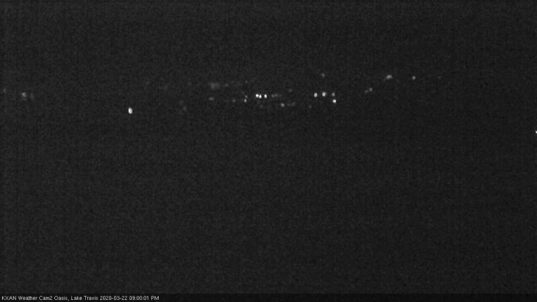 Lake Travis webcam, March 22, 2020 9:00 PM CT
