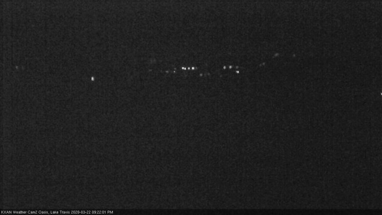 Lake Travis webcam, March 22, 2020 9:25 PM CT