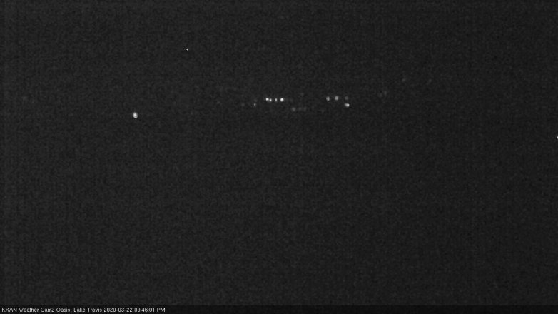 Lake Travis webcam, March 22, 2020 9:45 PM CT