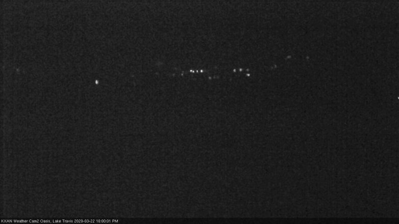 Lake Travis webcam, March 22, 2020 10:00 PM CT