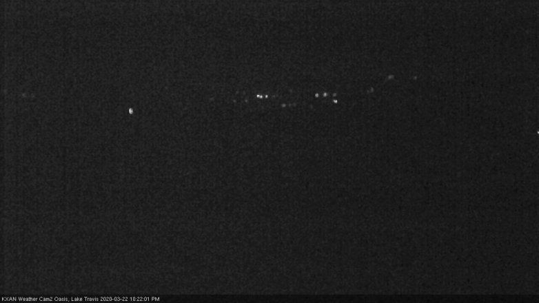 Lake Travis webcam, March 22, 2020 10:25 PM CT