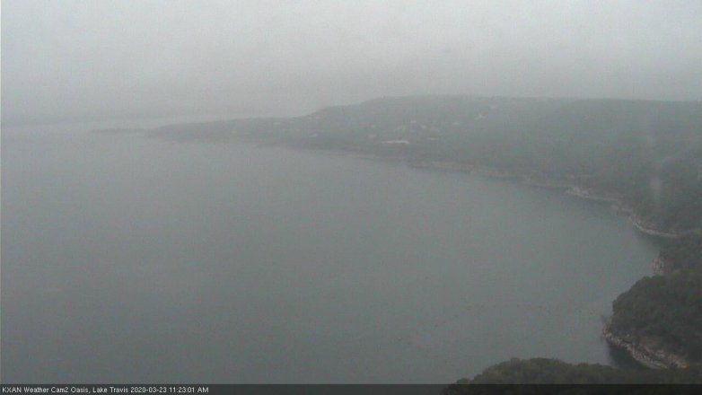 Lake Travis webcam, March 23, 2020 11:25 AM CT