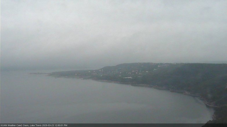 Lake Travis webcam, March 23, 2020 12:00 PM CT
