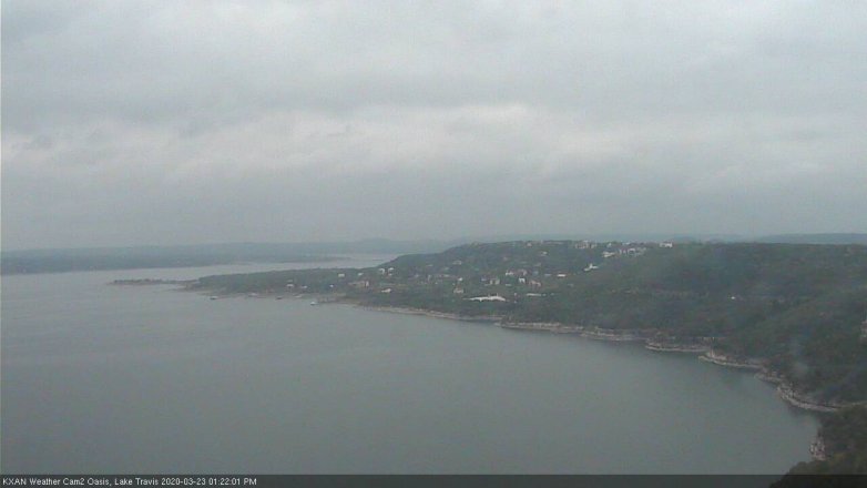 Lake Travis webcam, March 23, 2020 1:25 PM CT