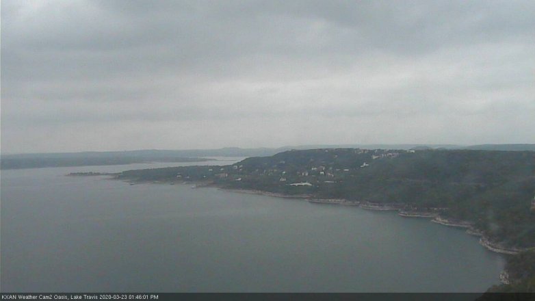 Lake Travis webcam, March 23, 2020 1:45 PM CT