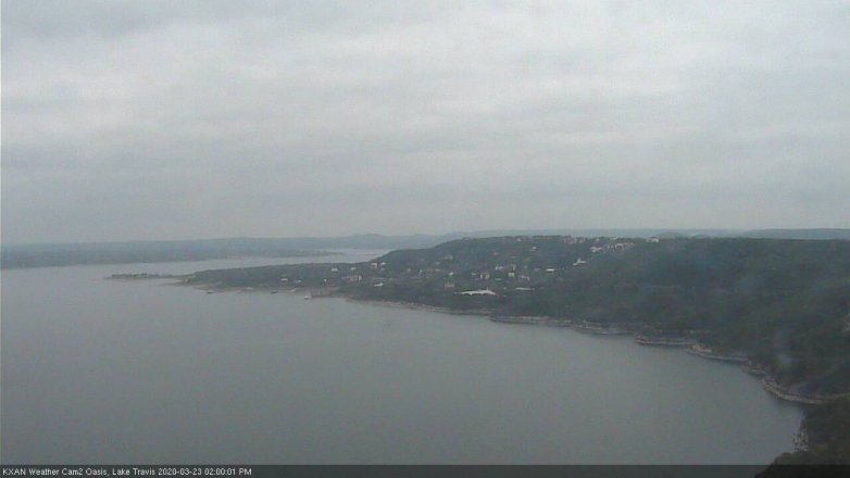 Lake Travis webcam, March 23, 2020 2:00 PM CT