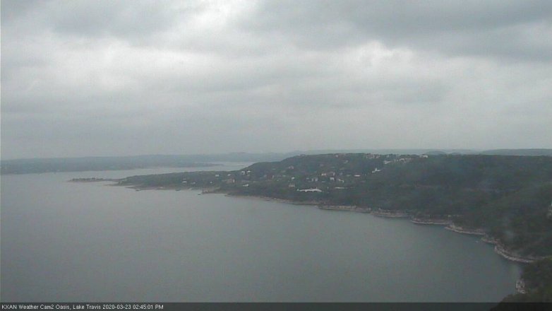 Lake Travis webcam, March 23, 2020 2:45 PM CT