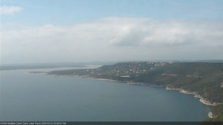 Lake Travis webcam, March 23, 2020 3:00 PM CT