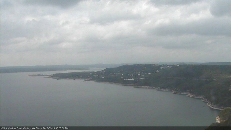 Lake Travis webcam, March 23, 2020 3:25 PM CT