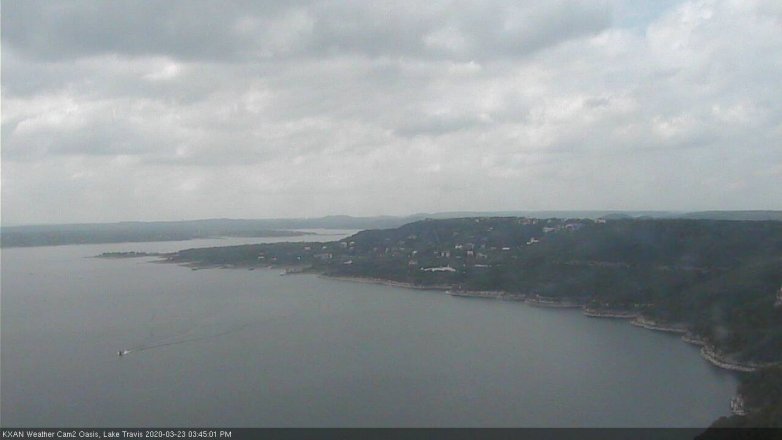 Lake Travis webcam, March 23, 2020 3:45 PM CT