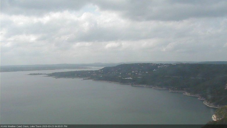 Lake Travis webcam, March 23, 2020 4:00 PM CT