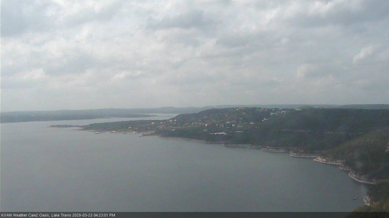 Lake Travis webcam, March 23, 2020 4:25 PM CT